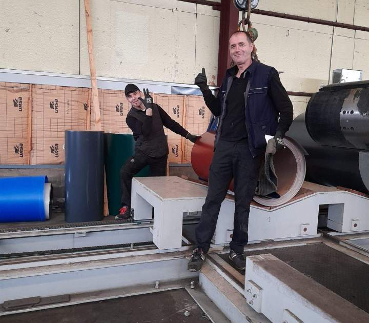 Profilage plaques d'acier Le Coudray